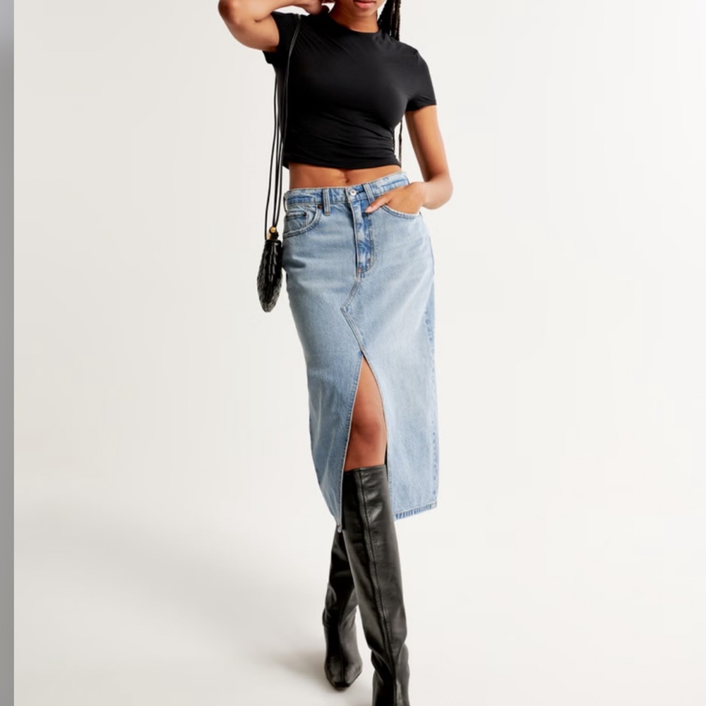 A&F Bestseller Denim Mini Skirt